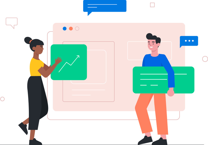 Cloud-based platform illustration showing connected services